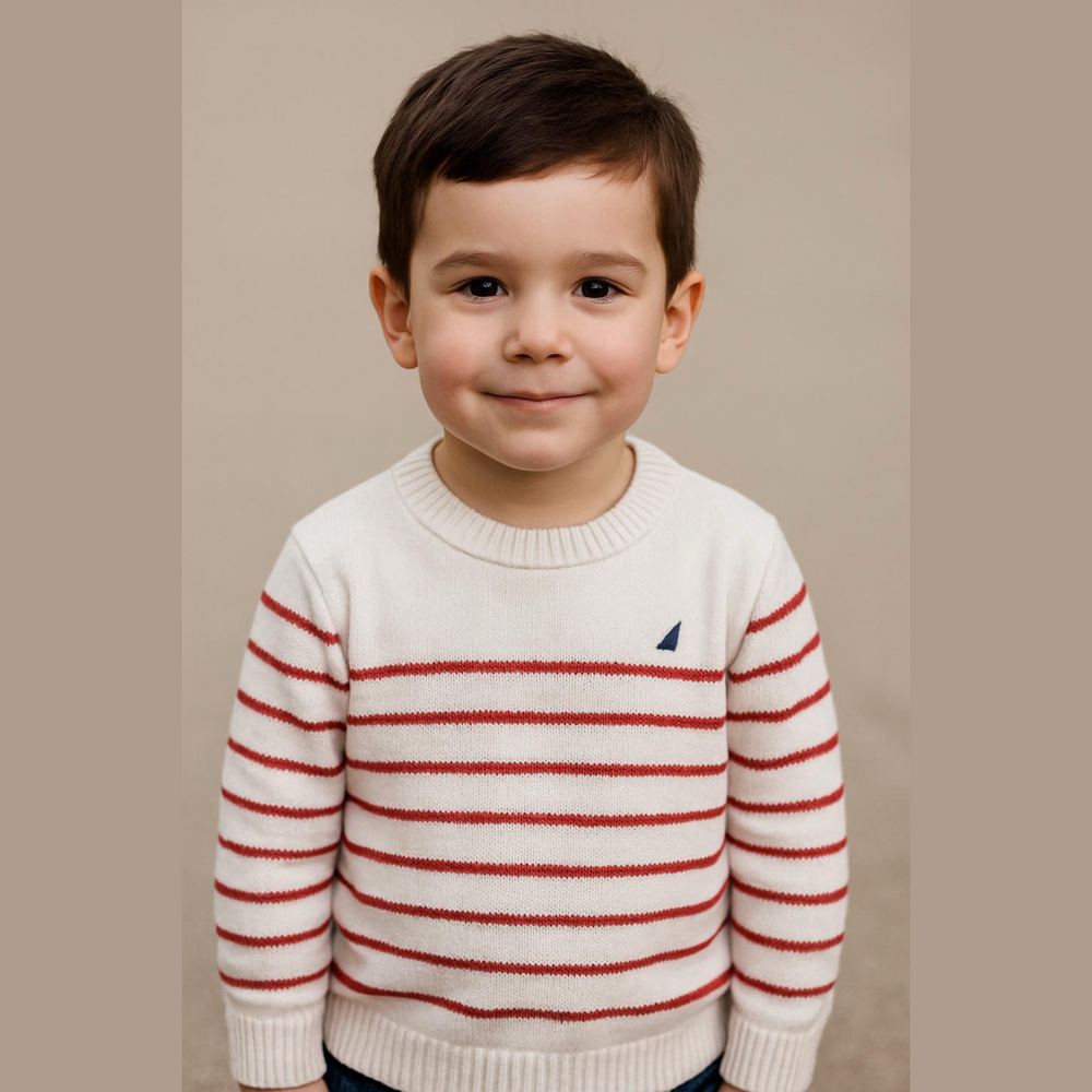 nautica size medium 5/6 boys pull over sweater